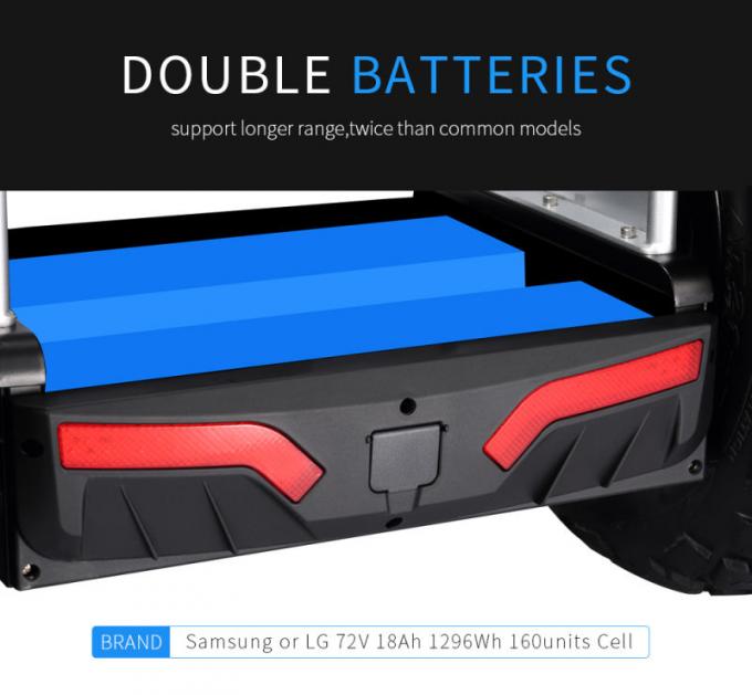 Motorino elettrico d'equilibratura della batteria di Samsung del doppio del motorino 1266wh 72V di mobilità del motorino di auto senza spazzola elettrico all'ingrosso 4000W della biga